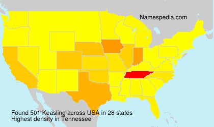 Surname Keasling in USA