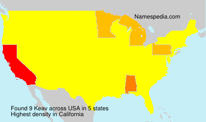 Surname Keav in USA