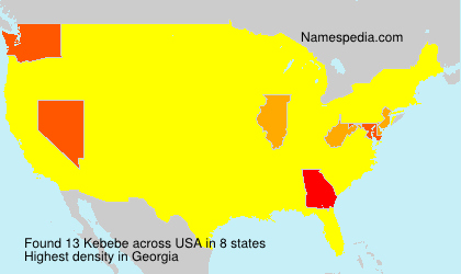 Surname Kebebe in USA