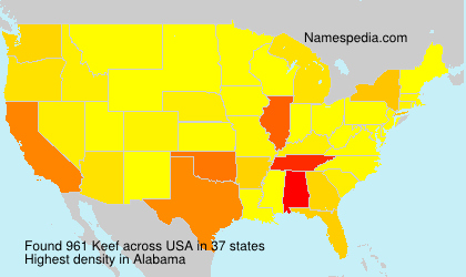 Surname Keef in USA