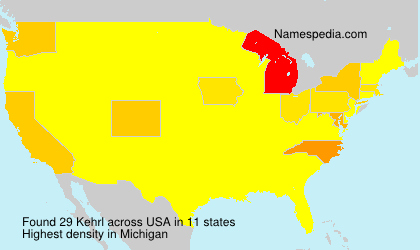 Surname Kehrl in USA