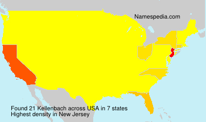 Surname Kellenbach in USA