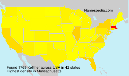 Surname Kelliher in USA