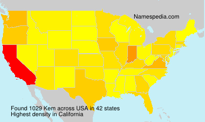 Surname Kem in USA
