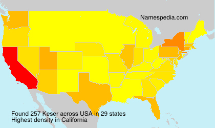 Surname Keser in USA