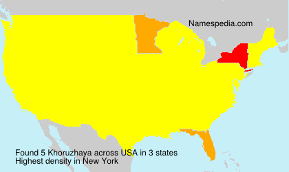 Surname Khoruzhaya in USA