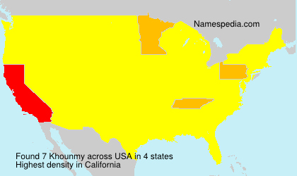 Surname Khounmy in USA