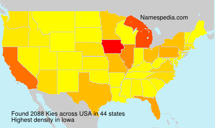 Surname Kies in USA