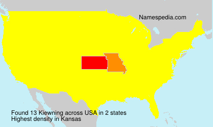 Surname Kiewning in USA