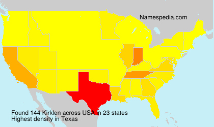 Surname Kirklen in USA Surname Kirklen in USA
