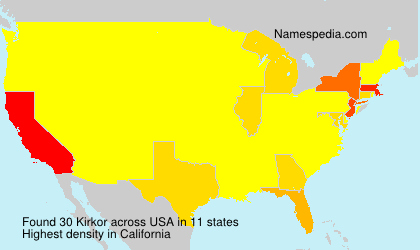 Surname Kirkor in USA