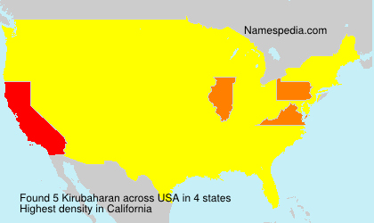 Surname Kirubaharan in USA