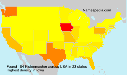 Surname Kistenmacher in USA
