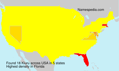 Surname Kiuru in USA