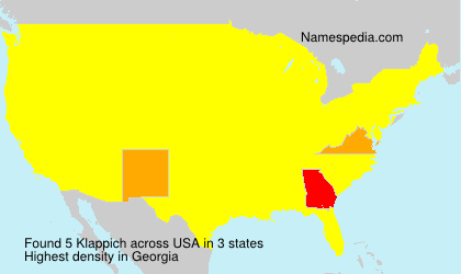 Surname Klappich in USA