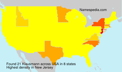 Surname Klausmann in USA