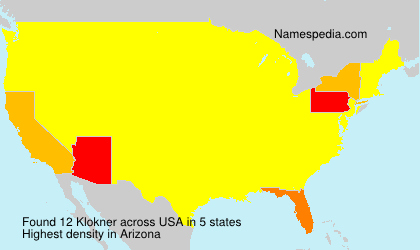 Surname Klokner in USA