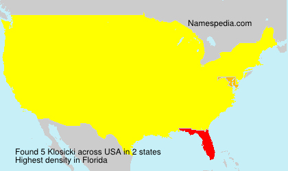 Surname Klosicki in USA Surname Klosicki in USA