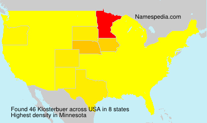 Surname Klosterbuer in USA