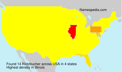 Surname Klotzbucher in USA