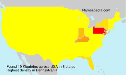 Surname Kloufetos in USA