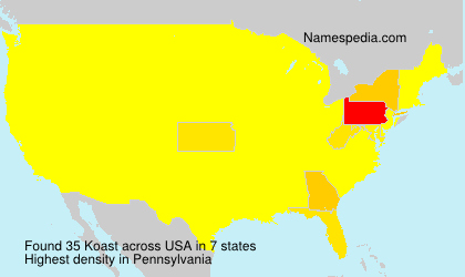Surname Koast in USA Surname Koast in USA