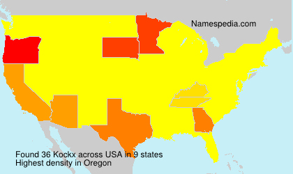 Surname Kockx in USA Surname Kockx in USA