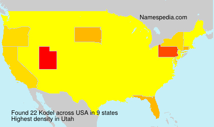 Surname Kodel in USA