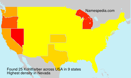 Surname Kohltfarber in USA