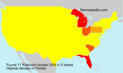 Surname Kokovich in USA