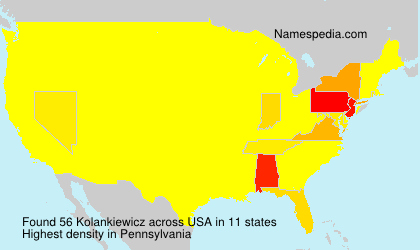 Surname Kolankiewicz in USA