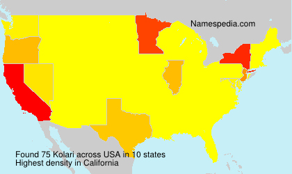 Surname Kolari in USA