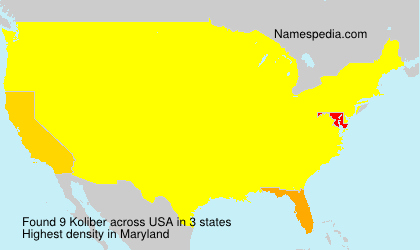 Surname Koliber in USA Surname Koliber in USA