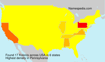 Surname Kolonis in USA
