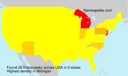 Surname Kolosowsky in USA