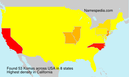 Surname Komas in USA