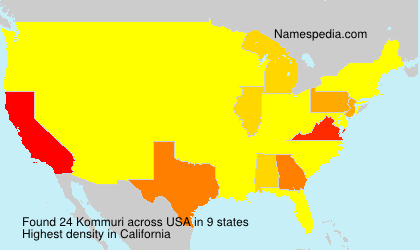 Surname Kommuri in USA