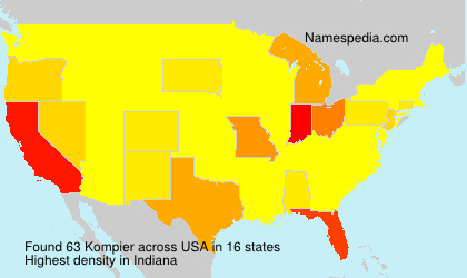 Surname Kompier in USA