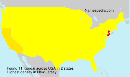 Surname Kondai in USA Surname Kondai in USA