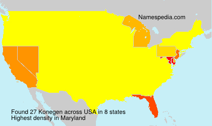 Surname Konegen in USA