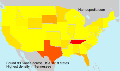Surname Kones in USA Surname Kones in USA