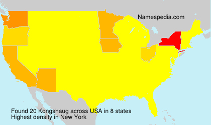 Surname Kongshaug in USA