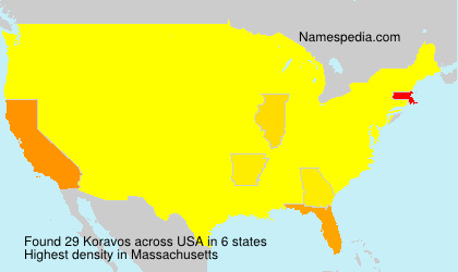 Surname Koravos in USA Surname Koravos in USA