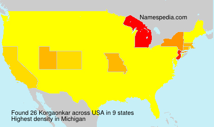 Surname Korgaonkar in USA
