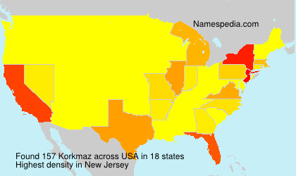 Surname Korkmaz in USA