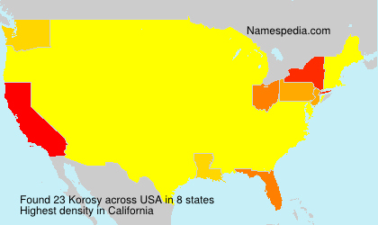 Surname Korosy in USA