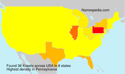 Surname Kosela in USA