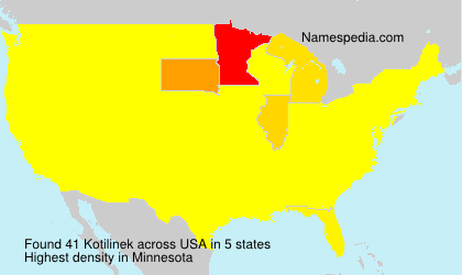 Surname Kotilinek in USA