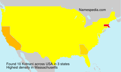Surname Kotnani in USA Surname Kotnani in USA
