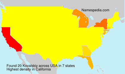 Surname Kovalskiy in USA